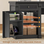 SEDETA L Shaped Desk with 4 Drawers, Corner Computer Desk with Power Strip - Image 6