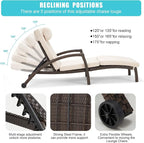 HOMREST Chaise Lounge Chairs Set of 2 - Image 5