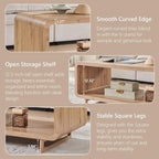 IFGET 48" Modern Coffee Table, 2-Tier Minimalist Center Table - Image 6