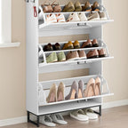 BORNOON Shoe Cabinet with 3 Flip Drawers Narrow Shoe Storage Cabinet Organizer - Image 6