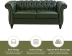 QHITTY 2 Piece Living Room Set, Sectional Chesterfield Sofa Contemporary - Image 5