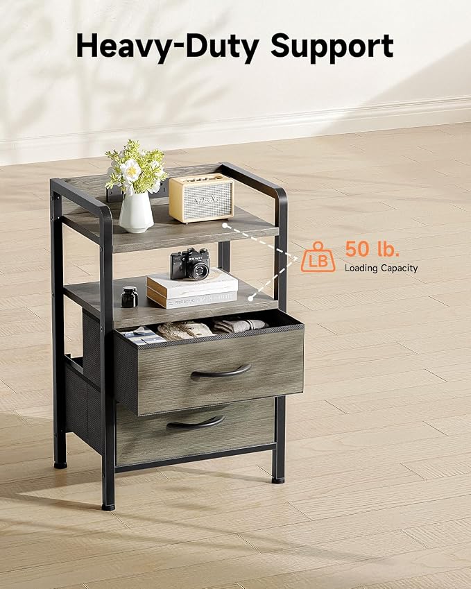 Lazzanto Night Stand Bedside Charger Bedroom - Image 6