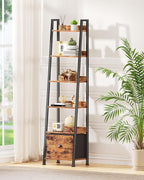 Furologee Bookshelf Set of 2, 6-Tier Ladder Shelf, Ladder Bookshelf - Image 7