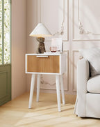 YMYNY Narrow Fluted Nightstand Set of 2, Small End Table, Modern Coffee Table - Image 5
