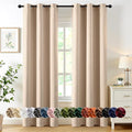 MIULEE Blackout Curtains for Bedroom 2 Panels 34 x 72 Inch Long Beige | Thermal by MIULEE