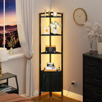 Furnulem Corner Shelf, 5-Tier Corner Cabinet - Image 3
