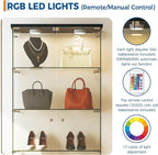 IDEALHOUSE Tempered Glass Display Cabinet - Image 5