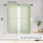 Sheer Curtains 54 inches Long 2 Panles - Image 2