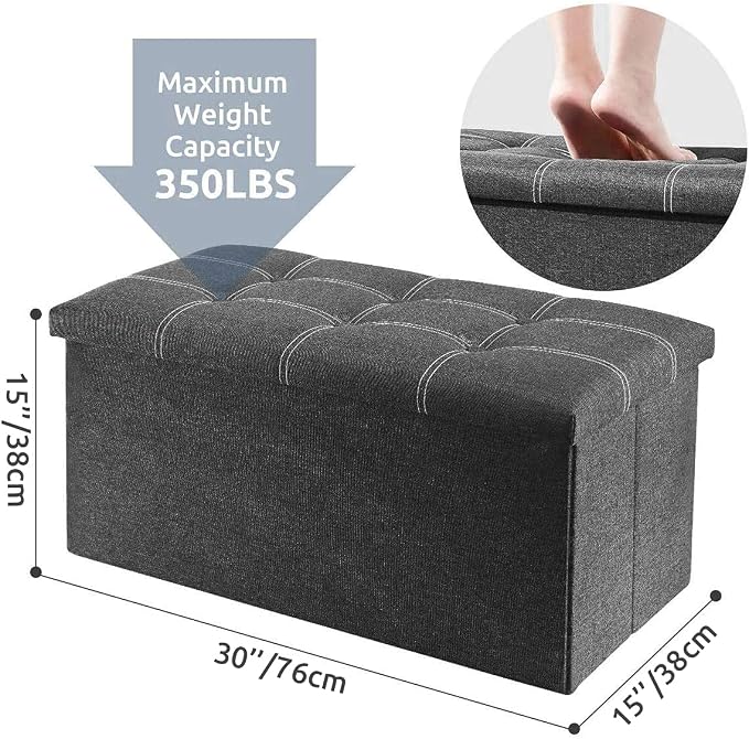 YOUDENOVA 30 inches Folding Ottoman, Ottoman - Image 3