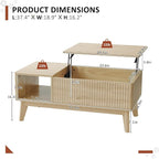 LYNCOHOME Fluted Lift Top Coffee Table - Image 2