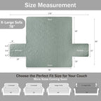 Soft Sage Quilted Couch Cover - Image 7