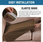 H.VERSAILTEX Velvet Stretch Couch Cushion Cover Plush Cushion Slipcover - Image 4