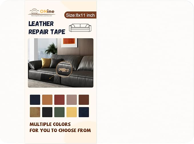 ONine Leather Repair Patch，Self-Adhesive Couch Patch，Multicolor Available by Onine