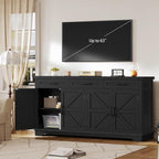 usikey Buffet Cabinet, 61” Large Sideboard Buffet Storage Cabinet - Image 5