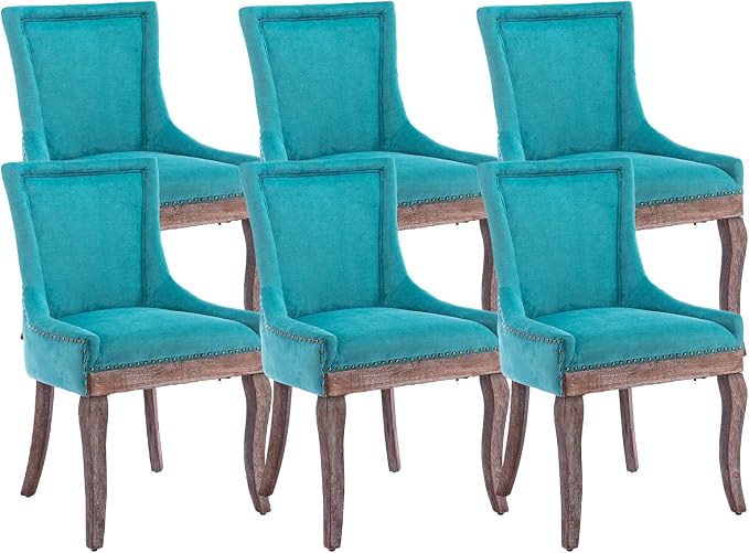 Modern Dining Chairs Set of 6, High Back Dining Chairs Side Chairs by MZDOO