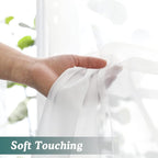 Chyhomenyc White Sheer Curtains 72 Inch Length 2 Panels, Light Filtering Top - Image 9