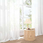 BGment White Linen Semi Sheer Curtains - Image 7