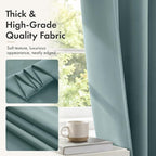 MIULEE Dusty Blue Blackout Curtains 4 Panels Set 72 Inch Length Bedroom | - Image 6