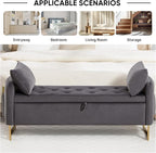 48" End of Bed Bench, Modern Storage Benches - Image 4