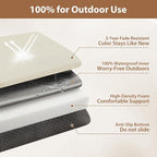 Waterproof Rocking Chair Cushions Outdoor & Indoor, Wooden Rocking Chair Pads - Image 5