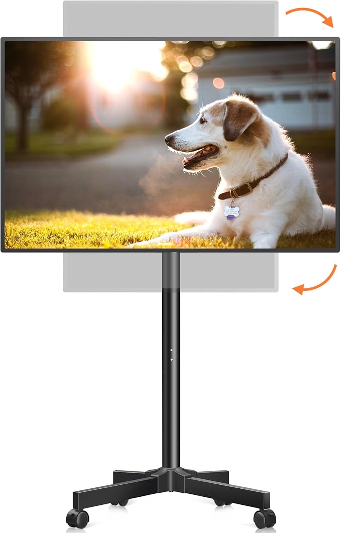 XINLEI Mobile TV Carts, Rotating Rolling TV Stand on Wheels by XINLEI
