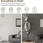Muwuele Solid Wood Cactus Coat Rack, Freestanding Coat Rack - Image 7