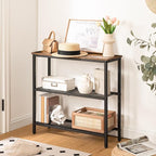 HOOBRO 29.5" Narrow Console Table, 3-Tier Entryway Table, Thin Sofa Table - Image 5