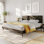 Bme Georgina King Size Bed Frame and Headboard, Signature Handcrafted Geometric - Image 3
