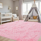 6x9 Fluffy Shag Area Rugs for Living Room Bedroom: Soft Carpet Light Pink | - Image 9