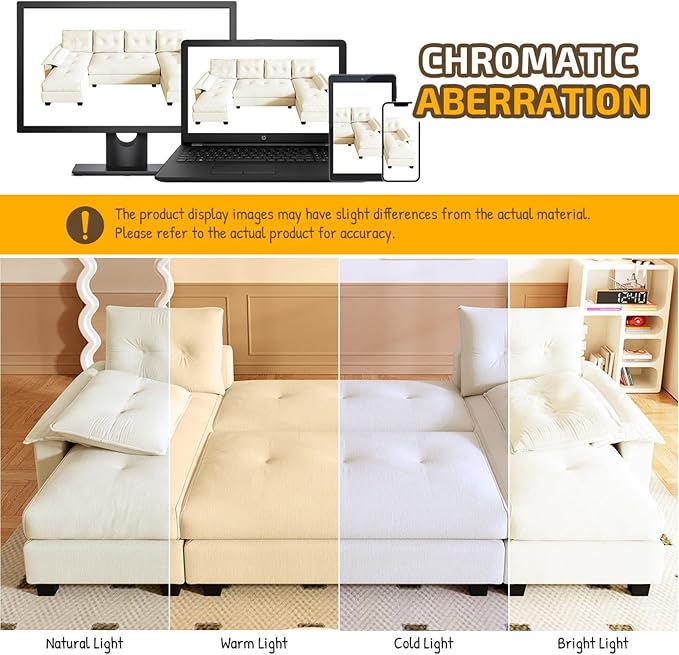104.7" U-Shaped Sleeper Sofa - Image 9