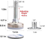 Heavy Duty Furniture Leveling Feet Adjustable Furniture Leg Levelers - Image 2