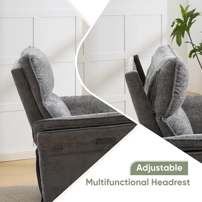 Oversized Power Recliner Chair Swivel Glider - Image 7