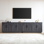 Fatmok 59" Sideboard Buffet Cabinet & TV Stand Set of 2, Modern Arched Credenza by Fatmok