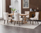 KCC Velvet Dining Chairs Set of 4, Upholstered High-end Tufted Dining Room Chair - Image 9