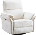 Power Swivel Rocker Recliner, Glider Recliner Nursery Chair by Rhevoy