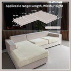 OHSIO Sectional Couch Covers, Wear Resistant Stretch Sofa Covers Washable Soft - Image 2