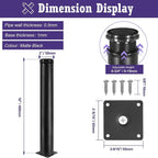 16 Inch Metal Furniture Legs Stainless Steel Adjustable Legs Black Metal Legs - Image 5