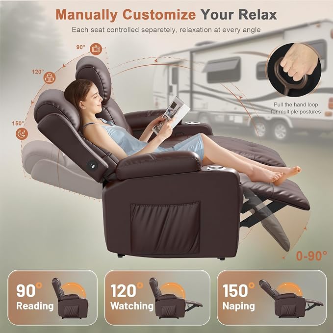 RV Loveseat Recliner Sofa, Wall Hugger Recliners - Image 6