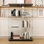 FLYMUHJIA Glass Display Corner Cabinets Storage - Image 3