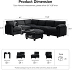 114'' V-Shaped Sectional Cloud Couch - Image 2