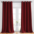 NICETOWN Burgundy Red Blackout Curtains 90 inches Long, Grommet Thermal by NICETOWN
