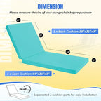 Basic Beyond Chaise Lounge Cushions Outdoor, 3-Layer Waterproof Outdoor - Image 4
