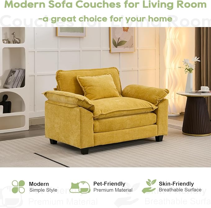 Oprisen Modular Sectional Sofa, Comfy Cloud Couch, Chenille Sofa Sleeper - Image 7