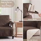 Water Repellent Loveseat Cover for 2 Cushion Couch, Machine Washable Love Seat - Image 5