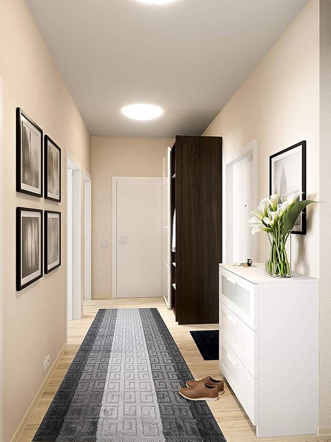 27 Ft Gray Extra Long Hallway Runner Rug, Non Slip Washable, Pet Friendly | - Image 3