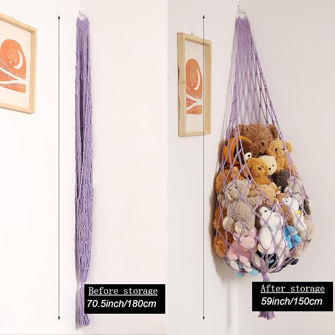 Amdermi Upgrade Stuffed Animal Hammock Corner or Wall Hanging Net - Image 8