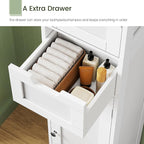 Iwell Tall Bathroom Cabinet, Slim Narrow Bathroom Storage Cabinet - Image 7