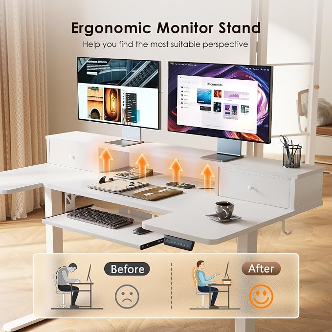 OffiGo U Shaped Electric Standing Desk - Image 7