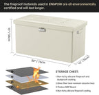 ENGPOW Storage Ottoman Bench, Fireproof Folding Bench - Image 3