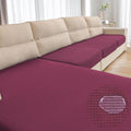 Water Repellent Couch Cushion Cover 3 Pieces Sofa Seat Cushion Covers, Stretch by TOPYUMH